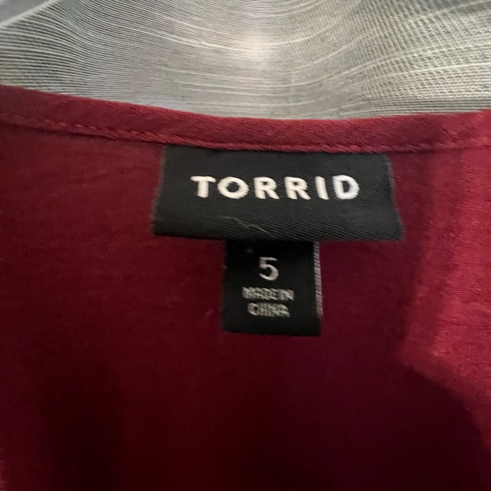 Torrid Rich Red Midi Dress - Picture 4 of 5